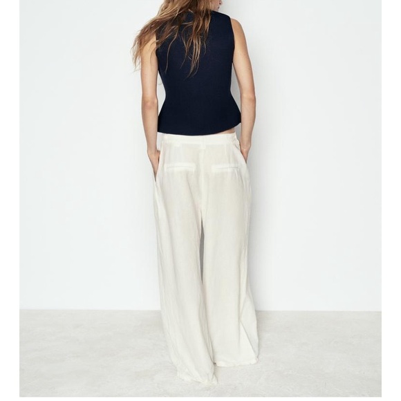 NWT Zara Navy Blue Buttoned Knit Vest - Picture 3 of 8